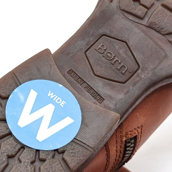 Born Women Shaunie Brown Wide Calf Cognac Riding Boots size 6 - Picture 7 of 10